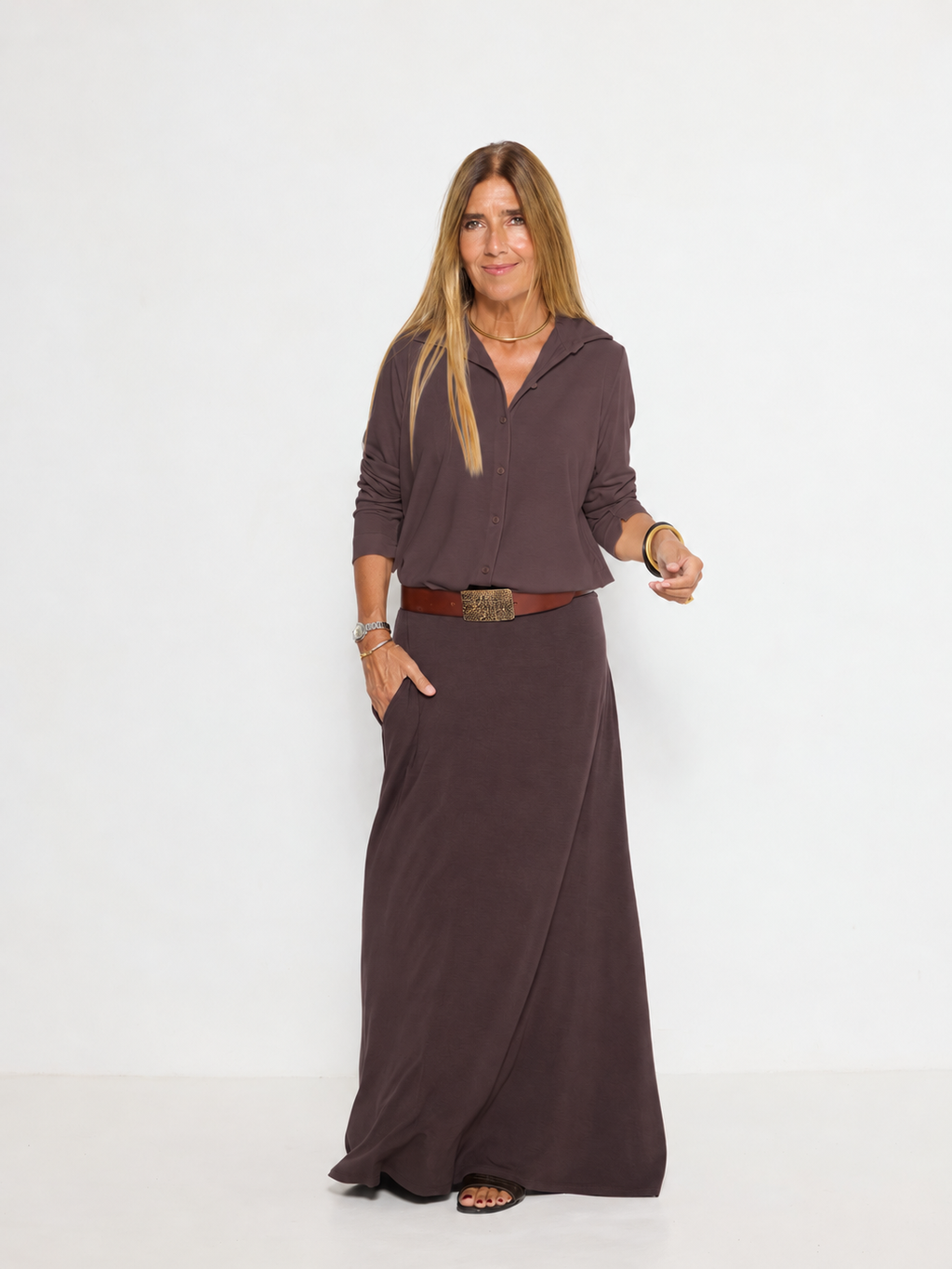 Camisa Lea · Cacao