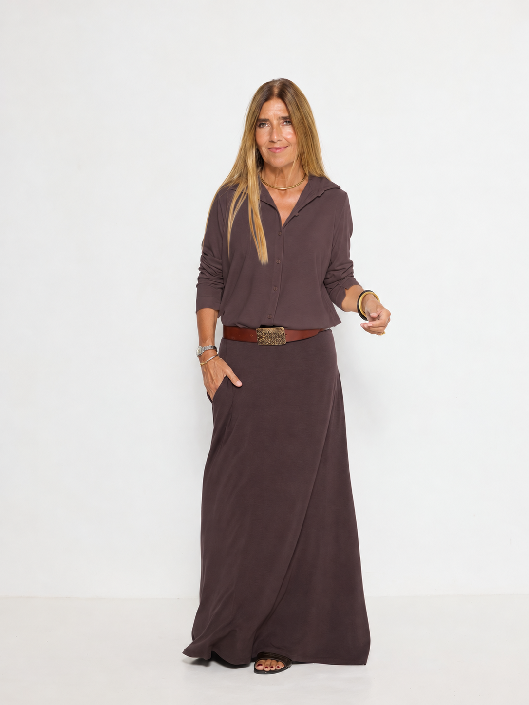 Camisa Lea · Cacao