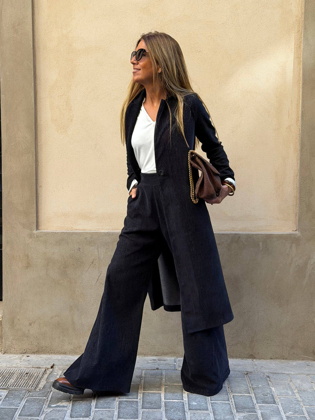 Pantalón Micropana · Marino