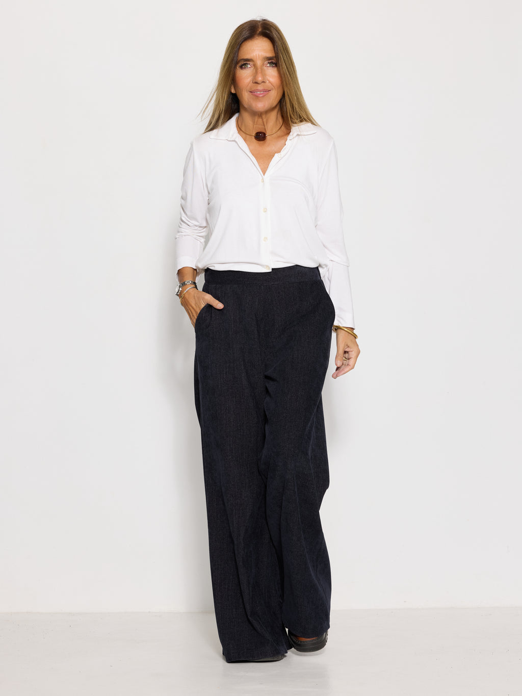 Pantalón Micropana · Marino