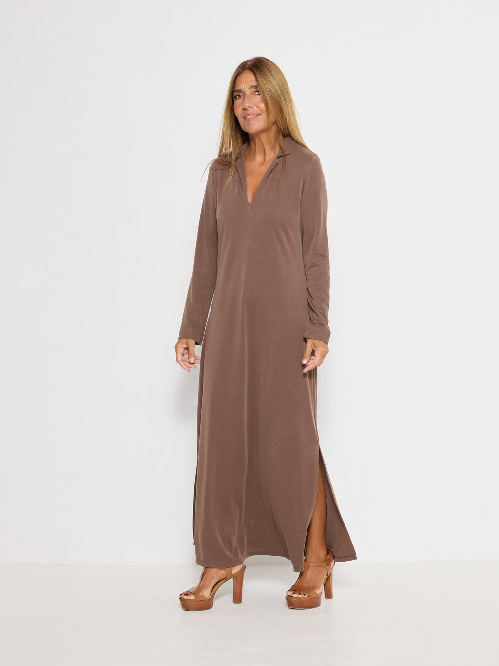 Vestido Duna · Tabaco · 2