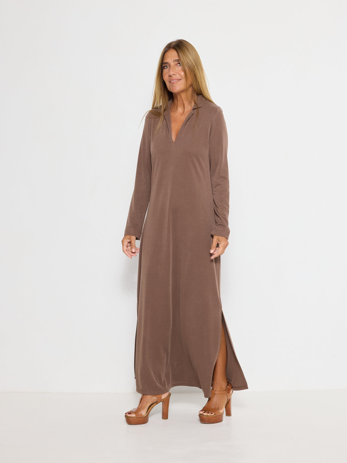 Vestido Duna · Tabaco · 2