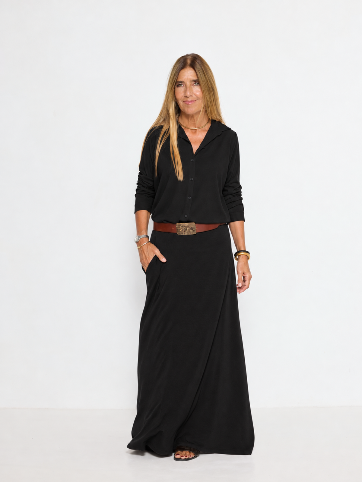 Camisa Lea · Negro