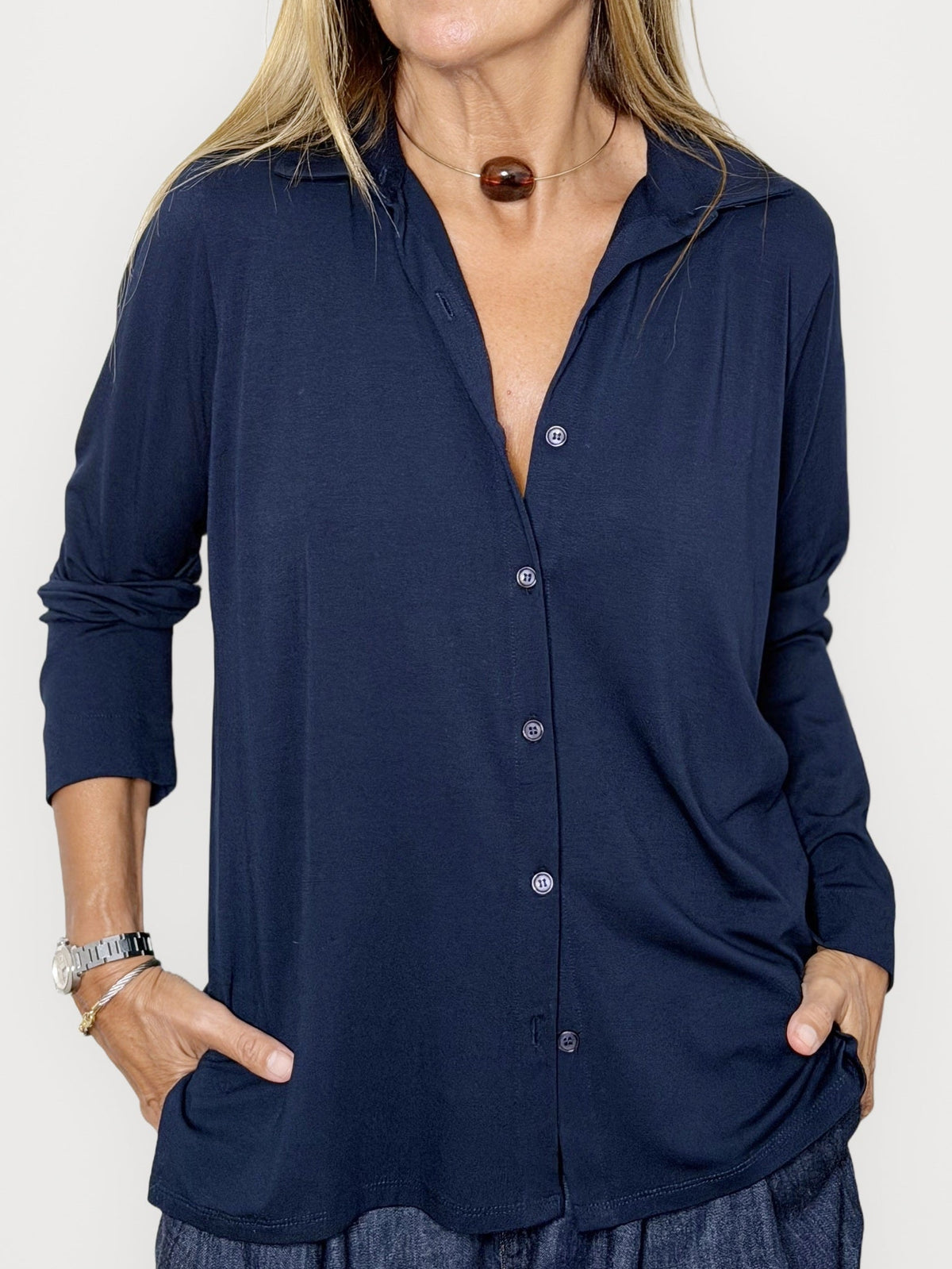 Camisa Lea · Marino