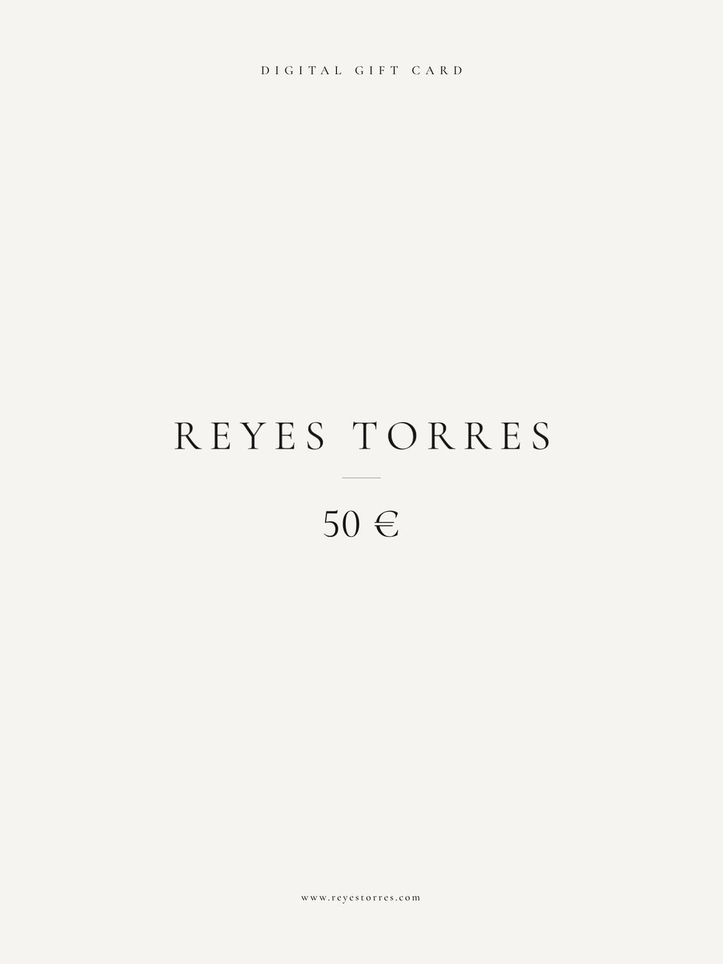 Reyes Torres tarjeta regalo digital 50 €